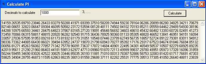 calculate pi